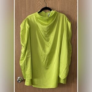 Vibrant Lime Green Women's Blouse Size S